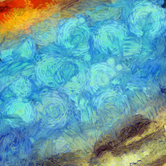 Varicoloured texture from oil paints