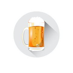 Beer Mug Saint Patrick Day Beer Festival Banner Greeting Card Flat Vector Illustration