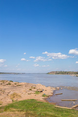 Mekong river at Keang Ka Bao, Mukdahan, Thailand