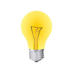 yellow bulb icon image, vector illustration design stock