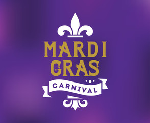 Mardi Gras background with typography © pavector
