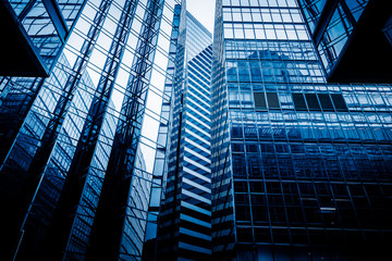 Fototapeta premium financial architecture face to face in Hong Kong of China.