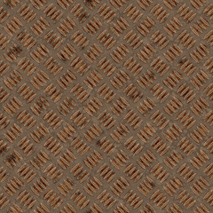 Fototapeta premium Seamless rusty diamond metal pattern 