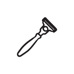 Razor sketch icon.