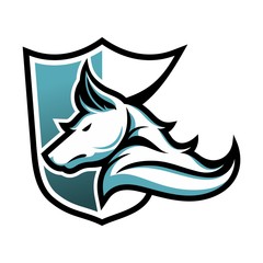 animal shield vector logo