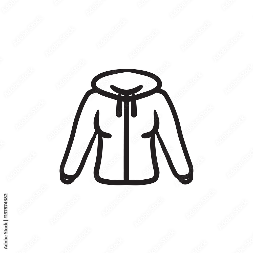 Sticker hoodie sketch icon.