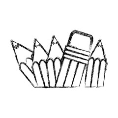 contour pencil color icon stock, vector illustration design image