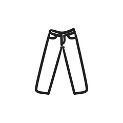 Trousers sketch icon.