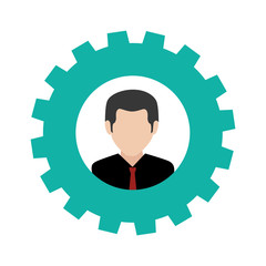 businessman character avatar icon vector illustration design