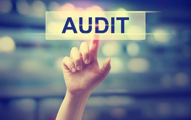 Audit concept with hand