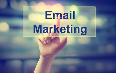 Email Marketing concept with hand