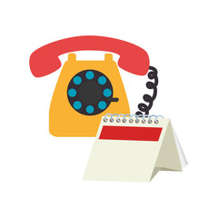 workplace accesories flat icons vector illustration design