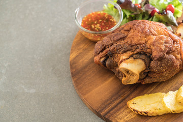 Crispy pork knuckle or German Pork Hocks