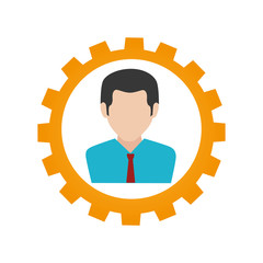 businessman character avatar icon vector illustration design