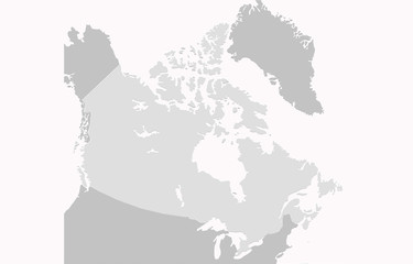 Canada USA Greenland Map
