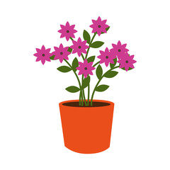 Naklejka na ściany i meble flower pot decorative icon vector illustration design