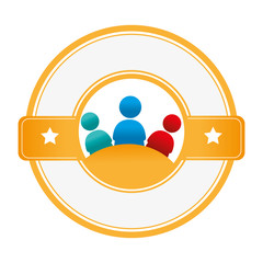 people silhouette teamwork icon vector illustration design