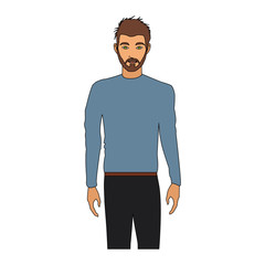 handsome young man half body  icon image vector illustration design 