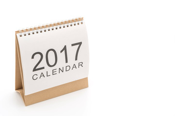 2017 calendar on white