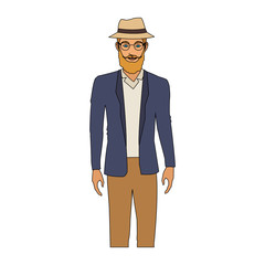 handsome young man half body  icon image vector illustration design 