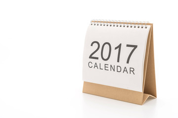 2017 calendar on white