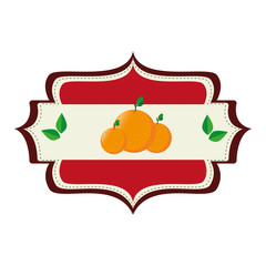 fresh fruit product seal vector illustration design
