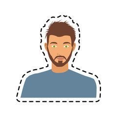 portrait handsome young man icon image vector illustration design 