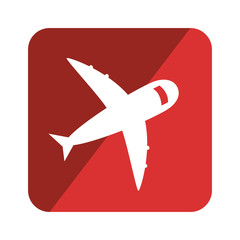 Obraz premium airplane silhouette isolated icon vector illustration design