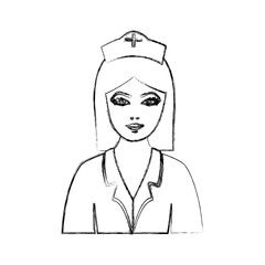 contour people nurce icon image, vector illustration design