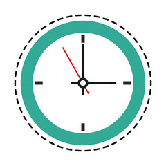 wall clock icon image vector illustration design 