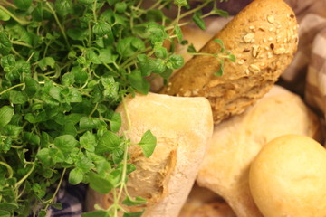 bread, fresh bread, home sweet home, bakery, home made bread, oregano, bread in the basket, 