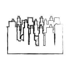 contour city buildings icon image, vector illustration design