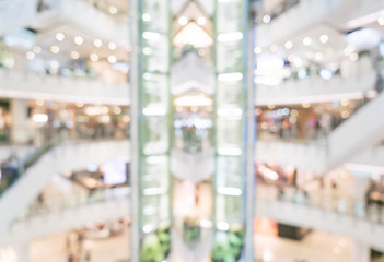 abstract blur in luxury shopping mall and retail store