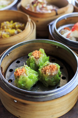 Dim Sum Thai food closeup image with soft-focus and over light © memorystockphoto