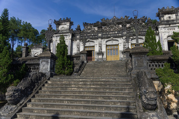 Fototapeta na wymiar Imperial Khai Dinh Tomb in Hue, Vietnam