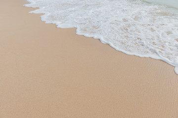 The bubble wave on the sand