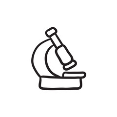Microscope sketch icon.