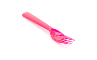 red plastic fork