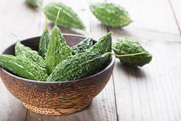 Balsam apple, Balsam pear, Bitter cucumber , Bitter gourd , Stuffed bitter gourd, karela