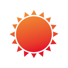 summer sun emblem isolated icon vector illustration design