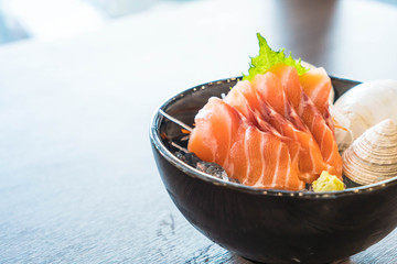 fresh salmon sashimi