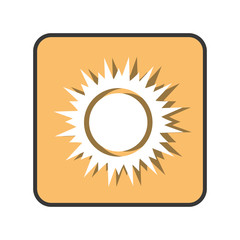 summer sun emblem isolated icon vector illustration design