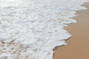 The bubble wave on the sand