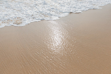 The bubble wave on the sand