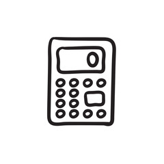 Calculator sketch icon.