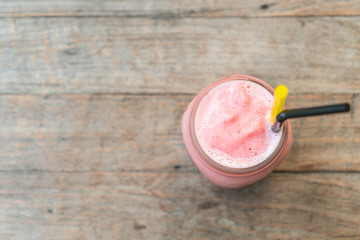 jar of strawberry smoothie