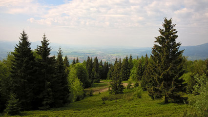 Dramatic clouds, sunrise and sunset in nature. Slovakia