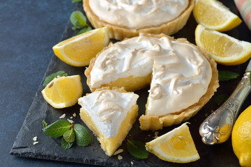 Lemon pie with meringue
