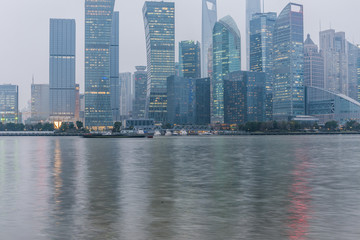 Fototapeta premium landmarks of Shanghai,building group in China.