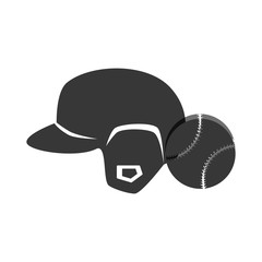 baseball sport helmet emblem icon vector illustration design